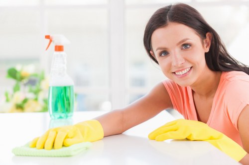 Cleaning equipment prepared for a carpet cleaning appointment