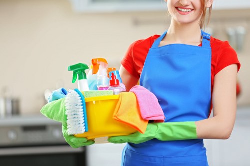 Professional carpet cleaner in Waterloo restoring a living room carpet