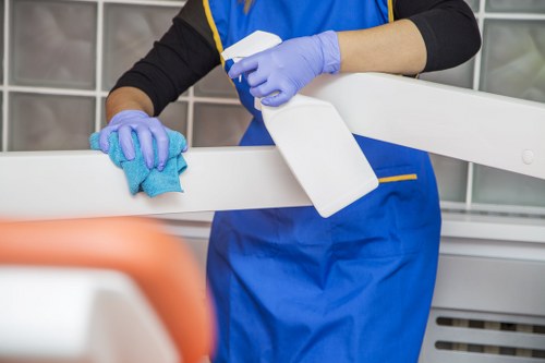 Cleaning tools used during a carpet and upholstery service